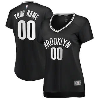 womens fanatics branded black brooklyn nets fast break cust-199